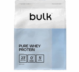 Bulk Pure Whey Proteína en Polvo, Vanilla, 23g Proteína y 5g BCAA por ración