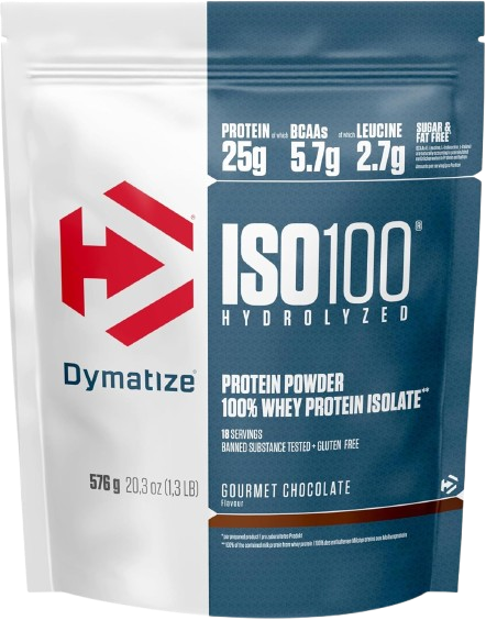 Dymatize ISO 100 Hydrolyzed Gourmet Chocolate 576g